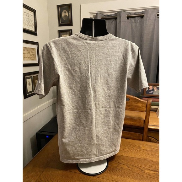 Champion Mens American Flag Logo T-Shirt Heather Gray Sz Medium EUC Activewear - Picture 4 of 9